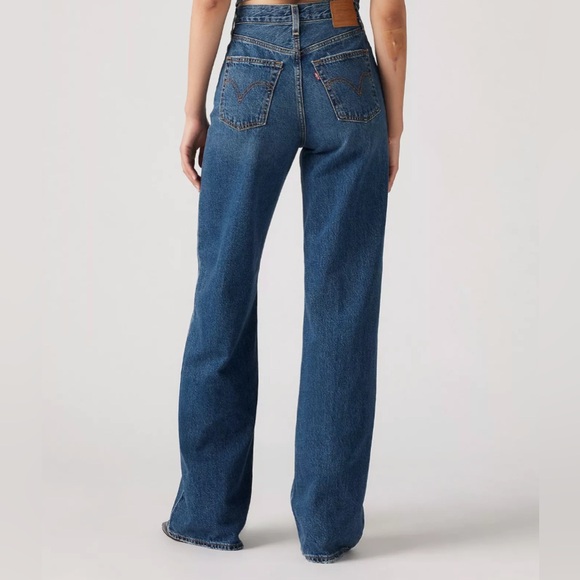Levi's Women's RIBCAGE WIDE LEG WOMEN'S JEANS 31 x 32 Polar Permiter - Dark Wash - Picture 3 of 7